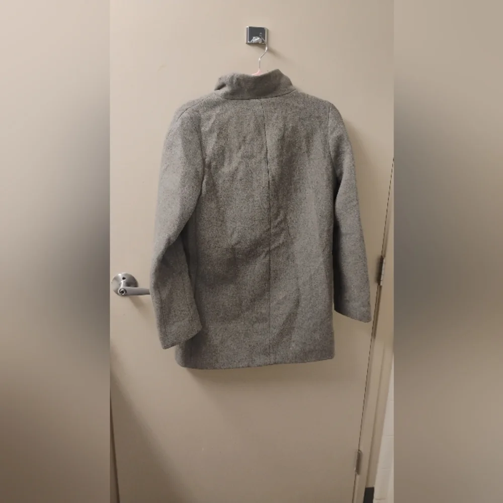 J. Crew Women's Gray Wool Blend Zip City Coat Sz 4